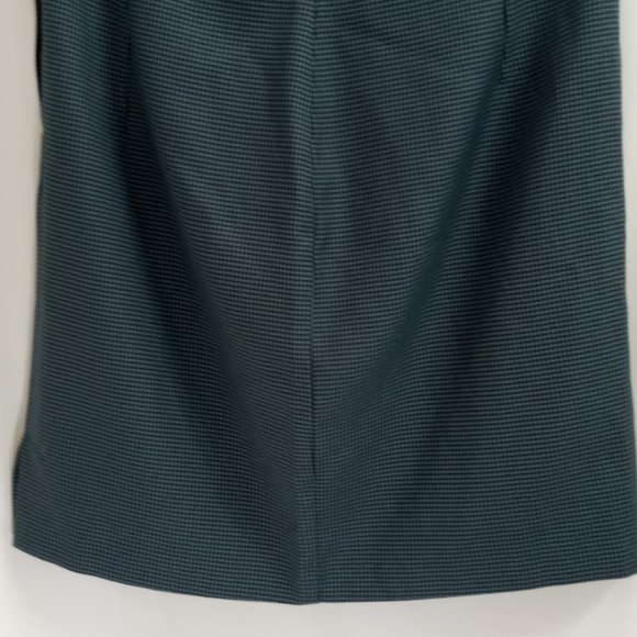 Vintage Fashion Bug Unite Women's Sz 14 Black & Blue Checkered Pencil Skirt USA - Picture 2 of 9
